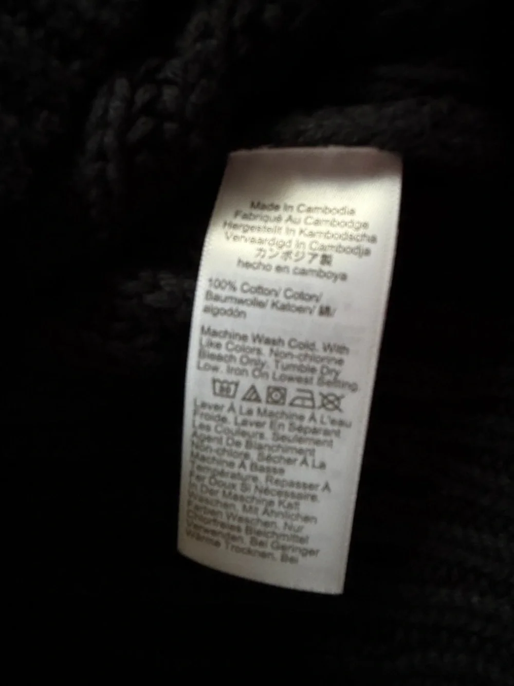 J.Crew black heritage cotton fishermen chunky knit crewneck sweater